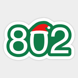 Vermont 802 Christmas Sticker